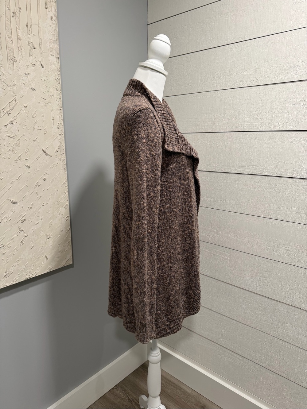 CAbi Brown Marled Open-Front Sweater Cardigan - Picture 5 of 7